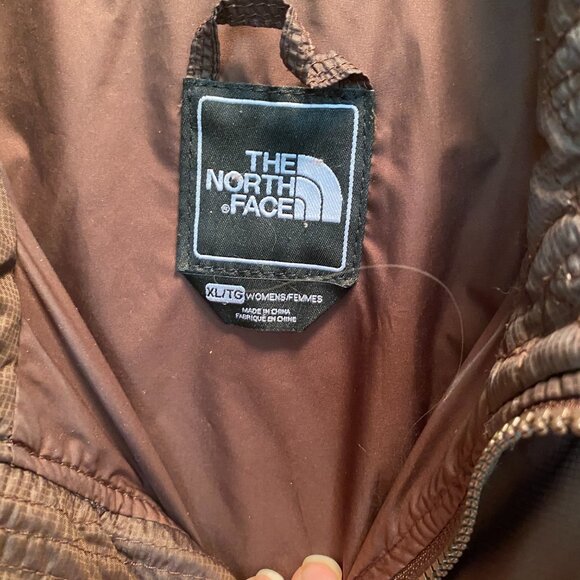 North Face Jacket Womens XL Quilted Brown Puffer Fall Winter Zip Up Pockets - Picture 3 of 4